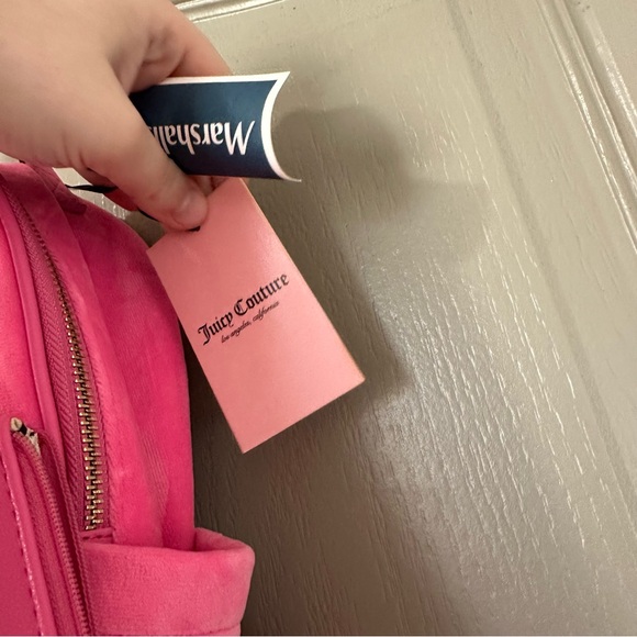 Juicy Couture Vibrant Pink Kids Backpack with Heart Charm Heritage NWT main image 4